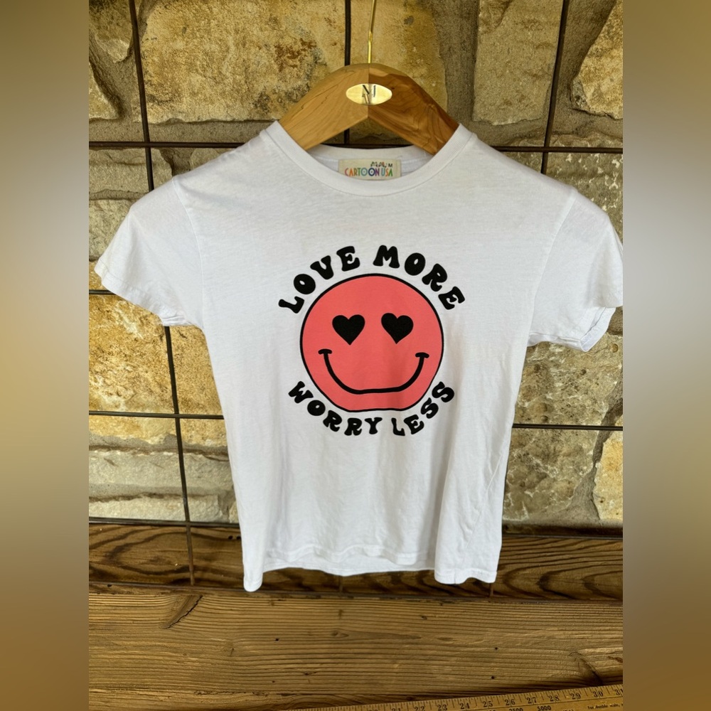 Love more worry less tshirt girls size medium